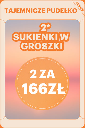 ZAPAKA TAJEMNICZE PUDEŁKO z 2Pc Sukienek w Groszki